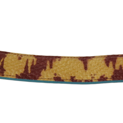 Dolce & Gabbana Yellow Red Leather Gold Tone Shoulder Strap