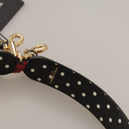 Dolce & Gabbana Red Python Leather Crystals Reversible Shoulder Strap