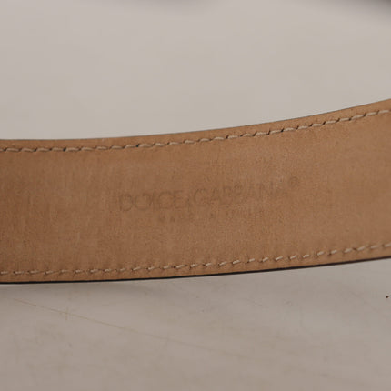 Dolce & Gabbana Black Solid Leather Classic Gold Waist Buckle Belt