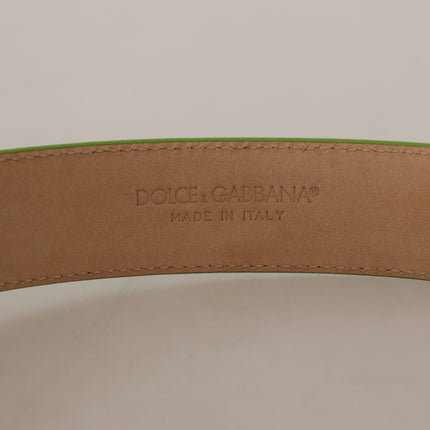 Dolce & Gabbana Green Leather Devotion Heart Micro Bag Headphones Belt