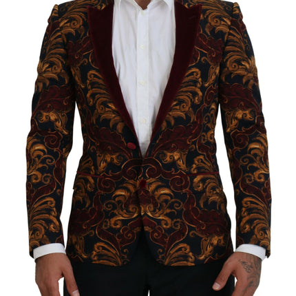 Dolce & Gabbana Multicolor Floral Single Breasted Martini Blazer