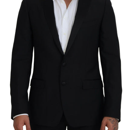 Dolce & Gabbana Black Slim Fit Formal Martini Blazer