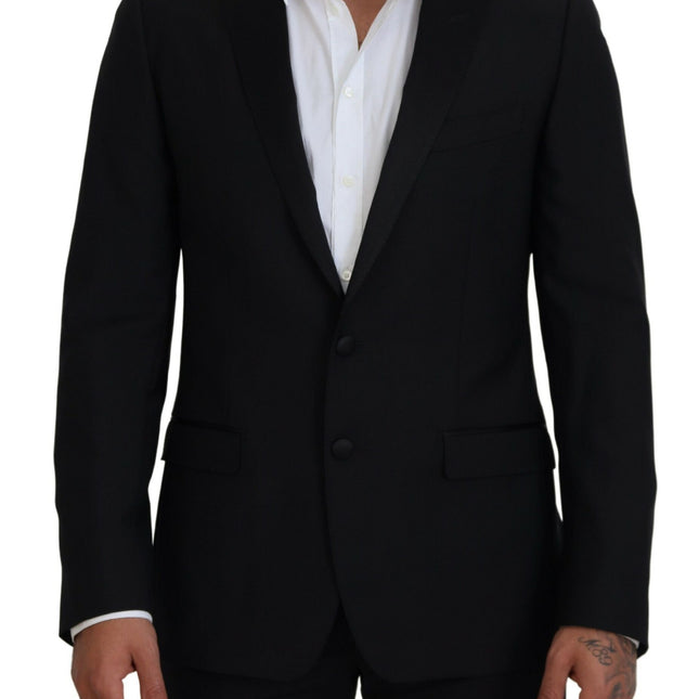 Dolce & Gabbana Black Slim Fit Formal Martini Blazer