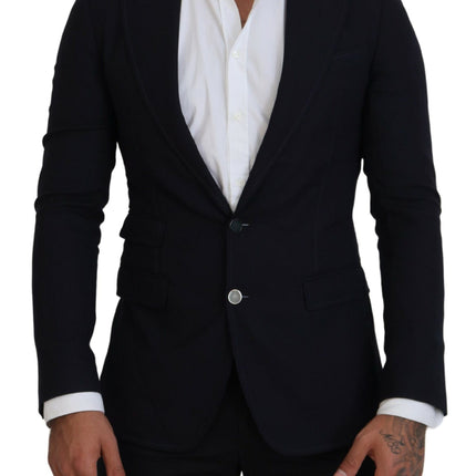Dolce & Gabbana Blue Wool Formal Taormina Blazer