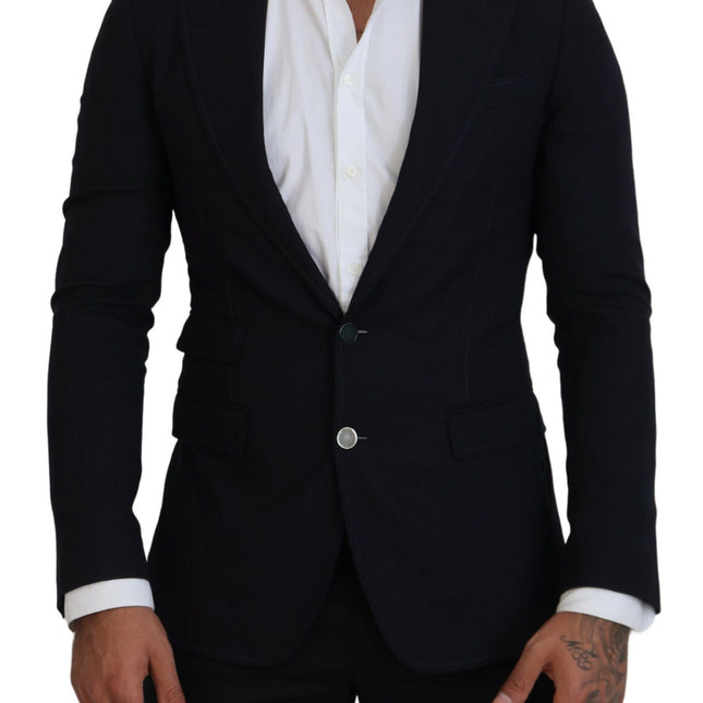 Dolce & Gabbana Blue Wool Formal Taormina Blazer