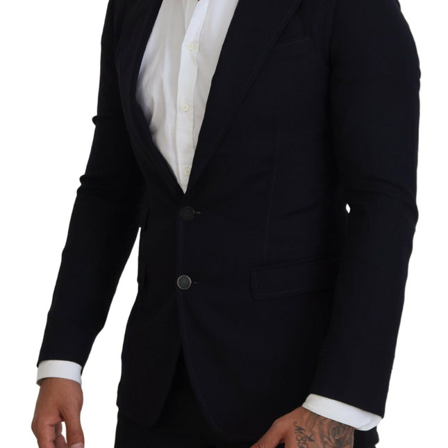 Dolce & Gabbana Blue Wool Formal Taormina Blazer