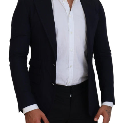 Dolce & Gabbana Blue Wool Formal Taormina Blazer