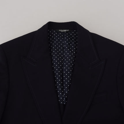 Dolce & Gabbana Blue Wool Formal Taormina Blazer