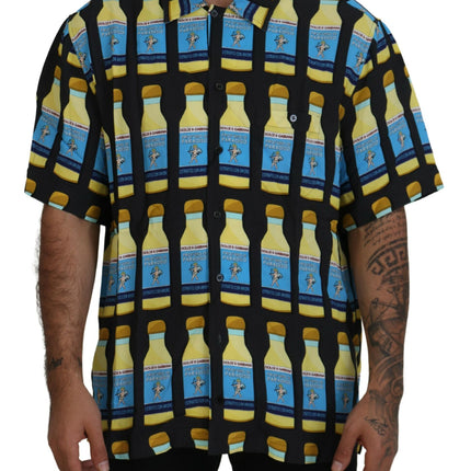 Dolce & Gabbana Multicolor Printed Viscose Casual Shirt