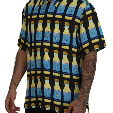 Dolce & Gabbana Multicolor Printed Viscose Casual Shirt