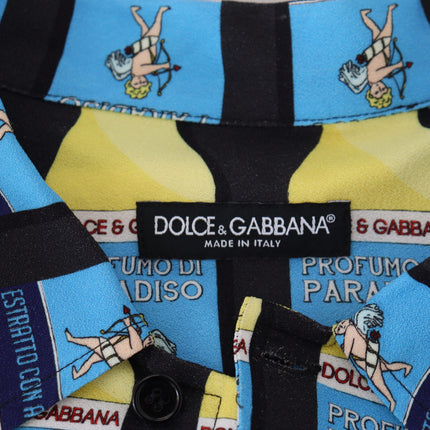Dolce & Gabbana Multicolor Printed Viscose Casual Shirt