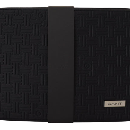 Gant Black Padded Pouch Bag Zipper Cover Sleeve Case