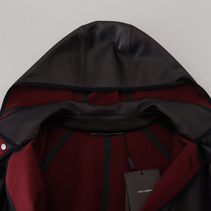 Dolce & Gabbana Black Trench Hooded Parka Cotton Jacket