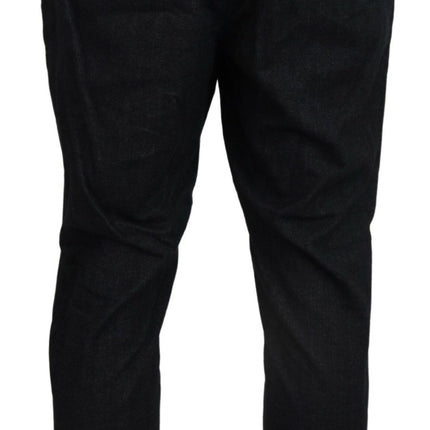 Dolce & Gabbana Grey Cotton Tapered Cotton Pants