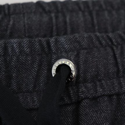 Dolce & Gabbana Grey Cotton Tapered Cotton Pants
