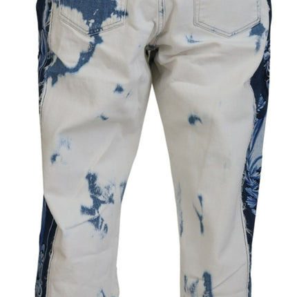 Dolce & Gabbana Blue Ceasar Denim Cotton Loose Fit Jeans