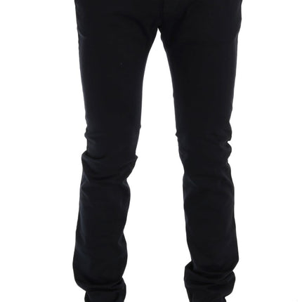 GF Ferre Blue Cotton Stretch Chinos Pants