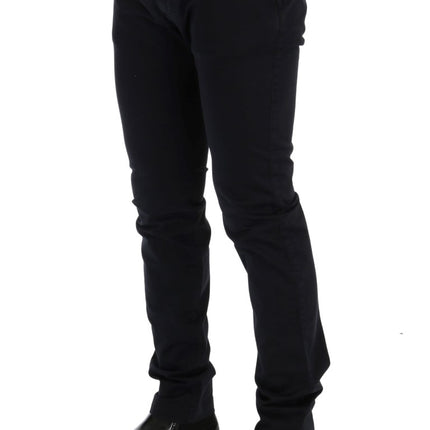 GF Ferre Blue Cotton Stretch Chinos Pants