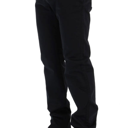 GF Ferre Blue Cotton Stretch Chinos Pants