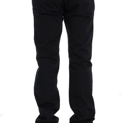 GF Ferre Blue Cotton Stretch Chinos Pants