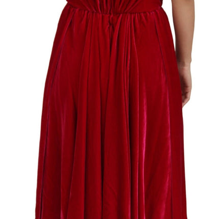 Dolce & Gabbana Pink Viscose Stretch Strapless A-line Dress