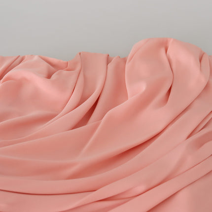 Dolce & Gabbana Pink Silk Stretch Strapless Sheath Dress