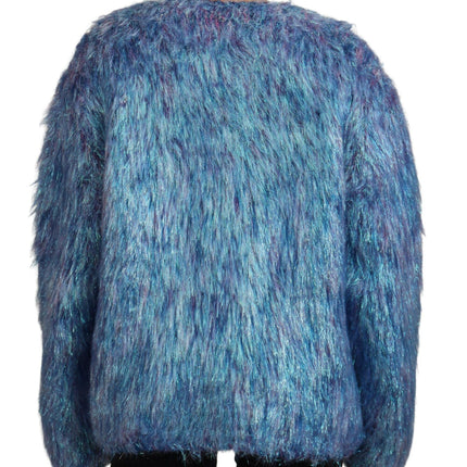 Dolce & Gabbana Multicolor Polyester Fringes Coat Jacket