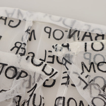 Dolce & Gabbana White Logo See Through A-line Mini Skirt