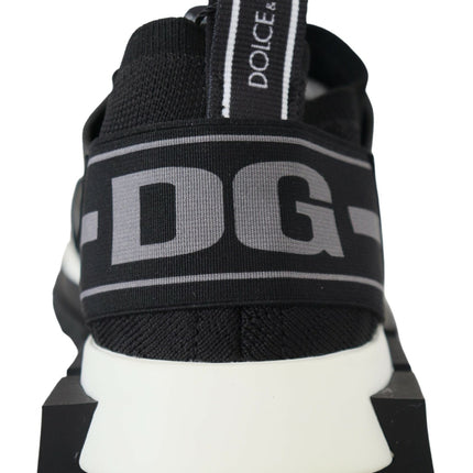 Dolce & Gabbana Black Mesh Sorrento Trekking Sneakers Shoes