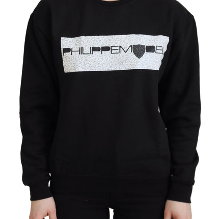 Philippe Model Black Printed Long Sleeves Pullover Sweater