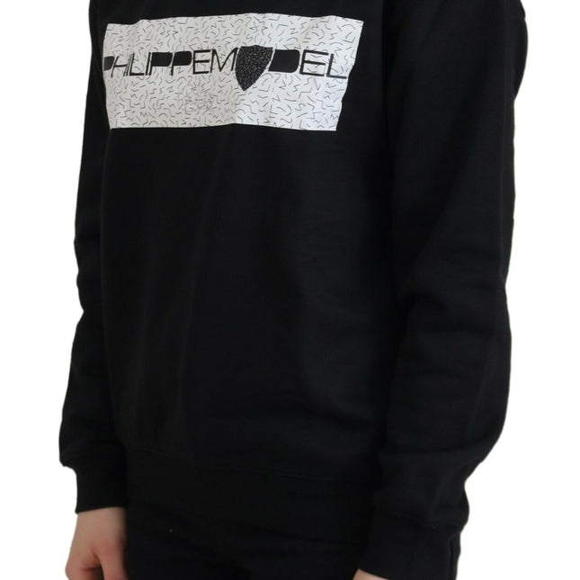 Philippe Model Black Printed Long Sleeves Pullover Sweater