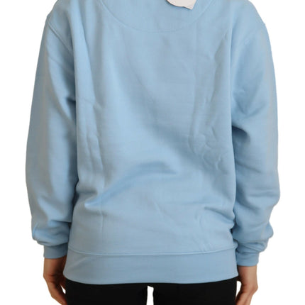 Philippe Model Light Blue Logo Printed Long Sleeves Sweater