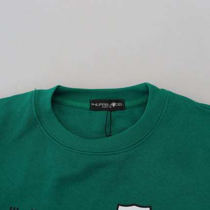 Philippe Model Green Printed Long Sleeves Pullover Sweater