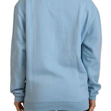 Philippe Model Light Blue Logo Printed Long Sleeves Sweater