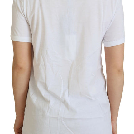 Dolce & Gabbana White #dgfamily Crewneck Cotton T-shirt