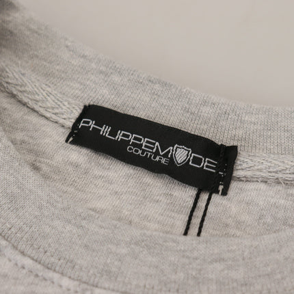 Philippe Model Gray Printed Long Sleeves Pullover Sweater