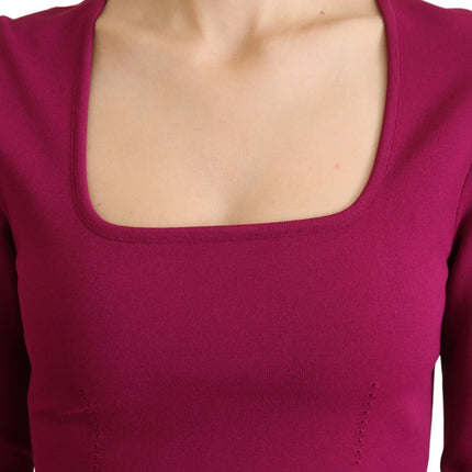 Dolce & Gabbana Multicolor Viscose Square Neck Pullover Sweater