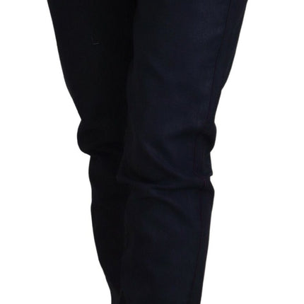 Just Cavalli Black Low Waist Slim Fit Women Casual Denim Jeans