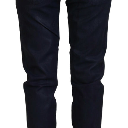 Just Cavalli Black Low Waist Slim Fit Women Casual Denim Jeans