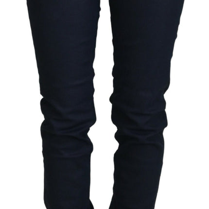 Acht Blue Cotton Low Waist Slim Fit Women Casual Denim Jeans