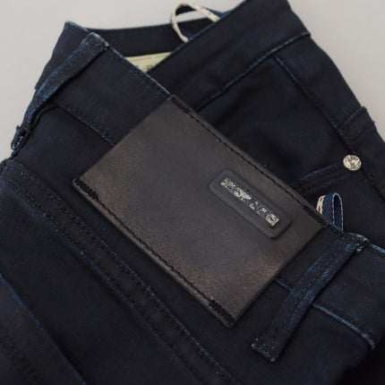 Acht Blue Cotton Low Waist Slim Fit Women Casual Denim Jeans