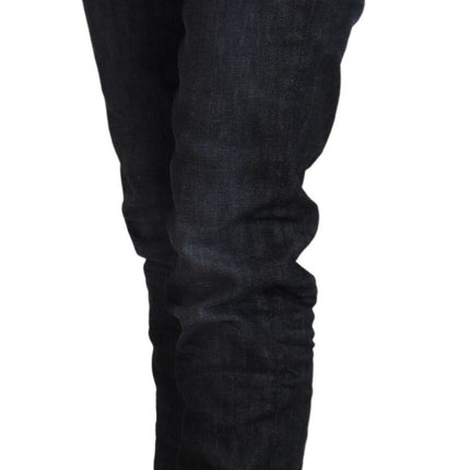 Acht Black Cotton Low Waist Slim Fit Women Casual Denim Jeans
