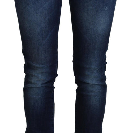 Acht Blue Cotton Low Waist Slim Fit Women Casual Denim Jeans