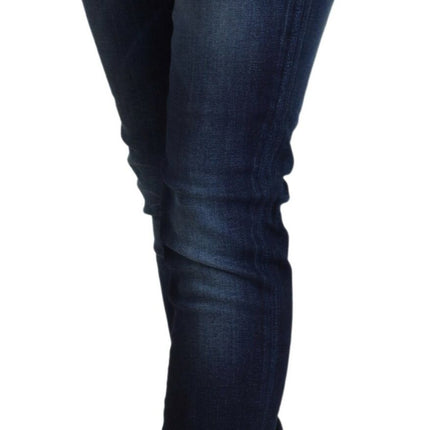 Acht Blue Cotton Low Waist Slim Fit Women Casual Denim Jeans