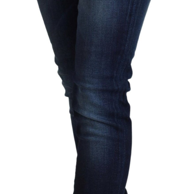 Acht Blue Cotton Low Waist Slim Fit Women Casual Denim Jeans