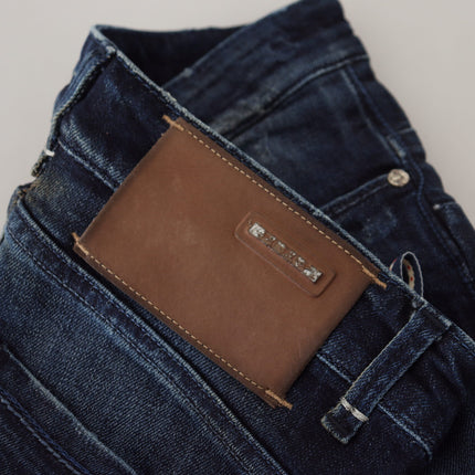 Acht Blue Cotton Low Waist Slim Fit Women Casual Denim Jeans
