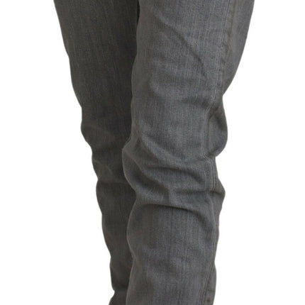 Care Label Gray Washed Cotton Skinny Women Casual Denim Jeans