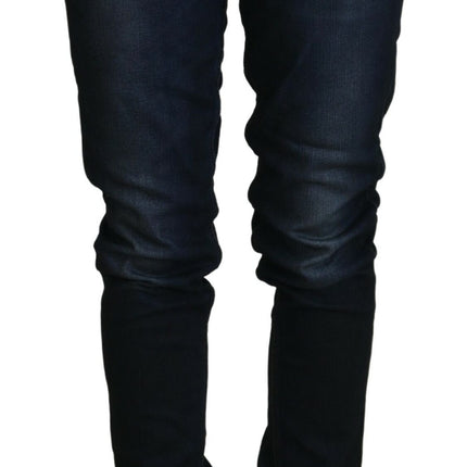 Acht Blue Cotton Skinny Low Waist Women Casual Denim Jeans
