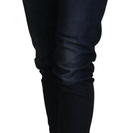 Acht Blue Cotton Skinny Low Waist Women Casual Denim Jeans