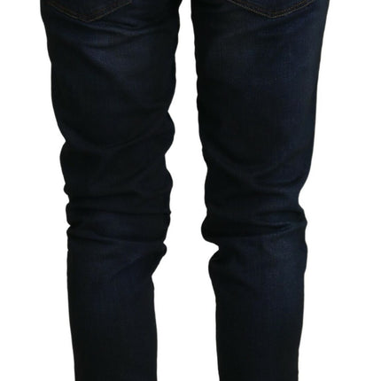 Acht Blue Cotton Skinny Low Waist Women Casual Denim Jeans